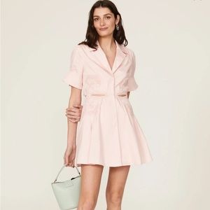 Self Portrait pink mini cut-out dress